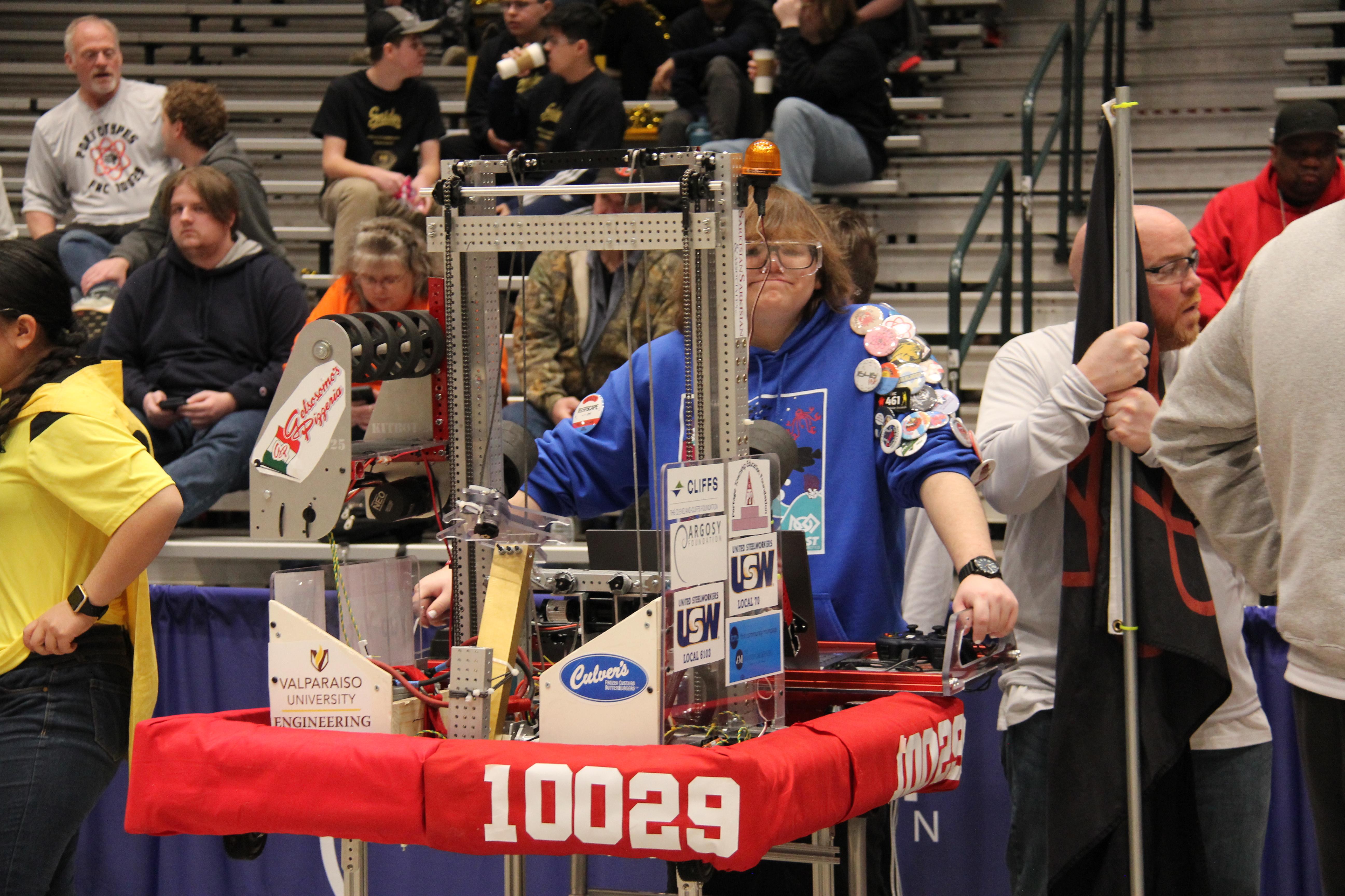 Technician Drew queuing for a match