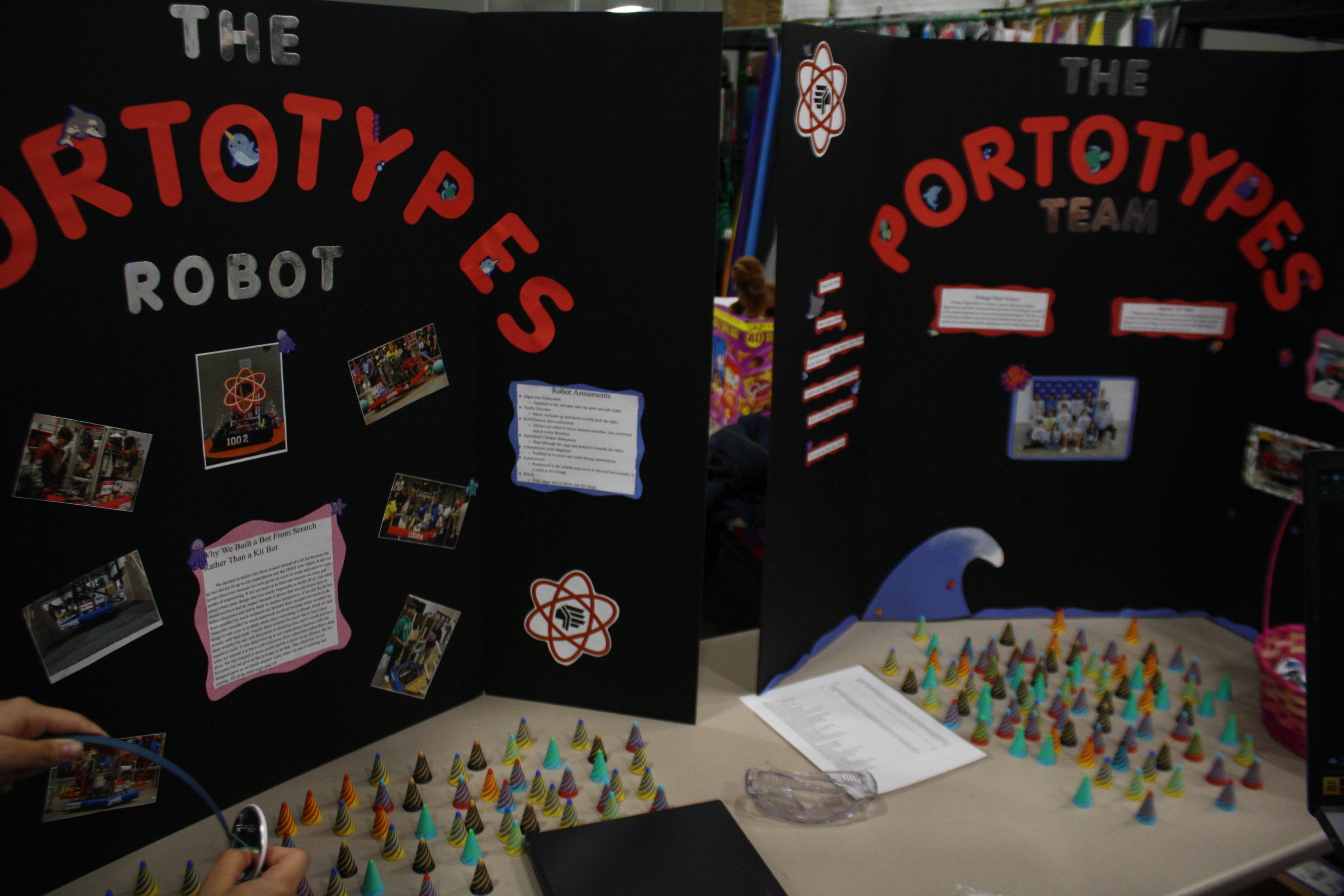 Our pit poster board setup with included 3D prints